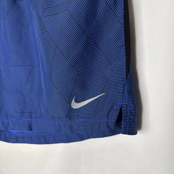 Nike Mens Running Shorts DRI-fit athletic activewear Blue Mesh Lined Large - Picture 2 of 8